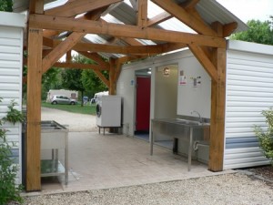 le bloc sanitaire du camping