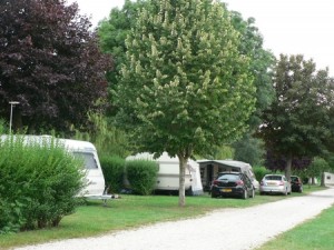 des emplacements entourés de verdure