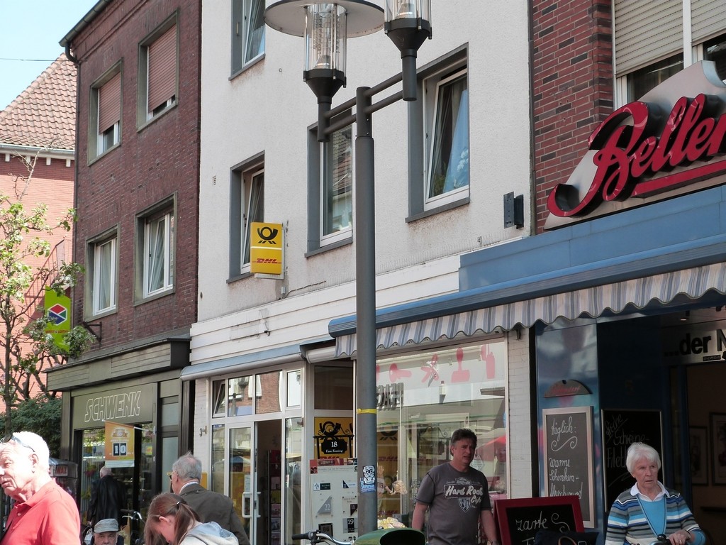 Les rues de Dorsten bordées de commerces