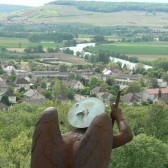 Le collège et l'entrée Ouest de Dormans depuis le Mémorial