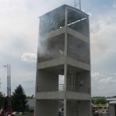 Centre de Secours de Dormans, journée porte ouverte du 12 juin 2010, démonstration : un feu avec évacuation en hauteur