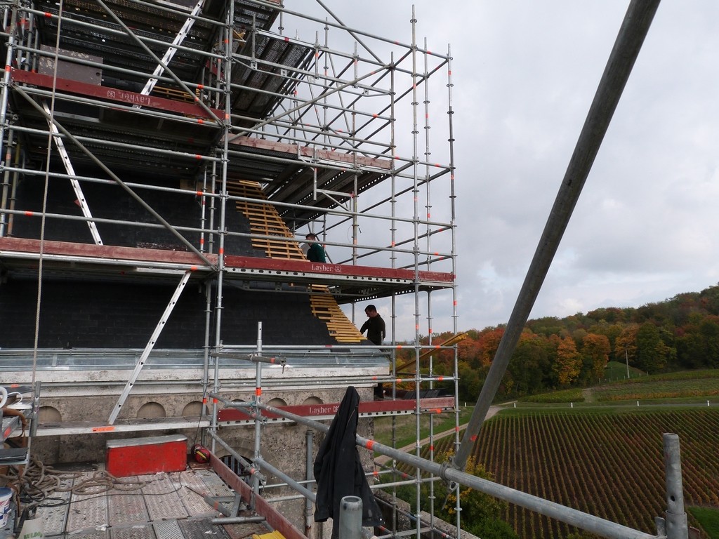 Le chantier de couverture du mémorial de Dormans