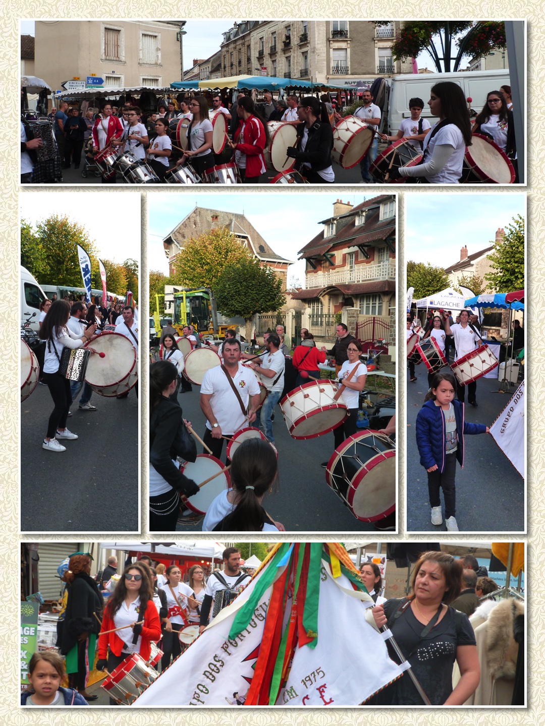 Différents moments de la prestation du Groupe Portugais de Reims lors de le foire 2019 de Dormans