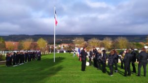 La musique municipale au cimetière militaire le 11 novembre 2022